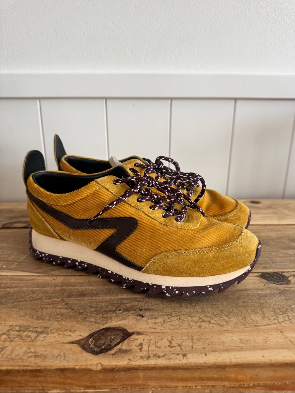 Rag & Bone Retro Runner Sneakers – Mustard Corduroy